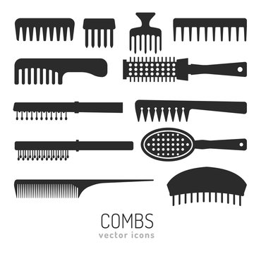 Combs vector icons