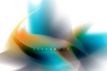 Holographic fluid colors flow, colorful liquid mixing colours motion concept