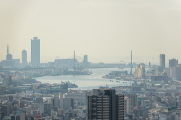 Hazy day in Osaka