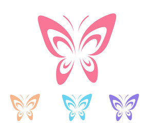 Fototapeta na wymiar butterfly logo template 