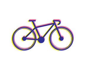 Bicycle icon on white background. Flat Vector illustration EPS10