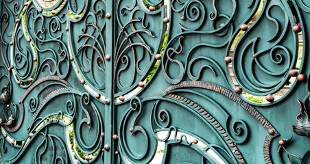 The fragment of forged metal products. close-up.