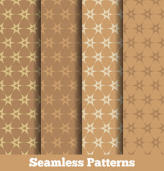 Abstract geometric seamless pattern set