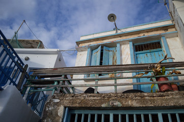 Traditional Greek Fishing Village Houses in Klima, Milos, Cyclades, Greece