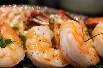 Grilled shrimp and salmon