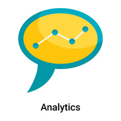 Analytics icon vector sign and symbol isolated on white background, Analytics logo concept