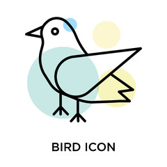 Bird icon vector sign and symbol isolated on white background, Bird logo concept