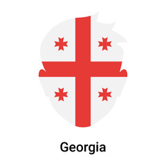 Georgia icon vector sign and symbol isolated on white background, Georgia logo concept