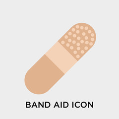 Band aid icon vector sign and symbol isolated on white background, Band aid logo concept