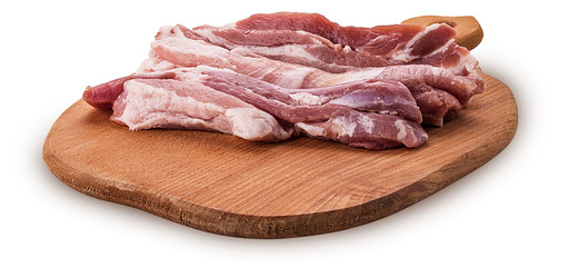 Meat on a wooden board