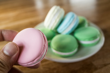 macarons on the table