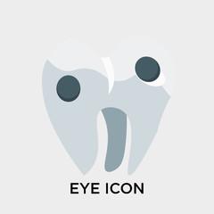 Eye icon vector sign and symbol isolated on white background, Eye logo concept