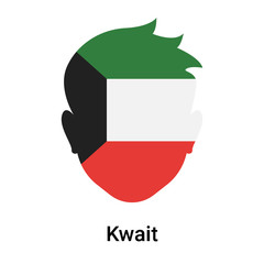Fototapeta Kwait icon vector sign and symbol isolated on white background, Kwait logo concept obraz