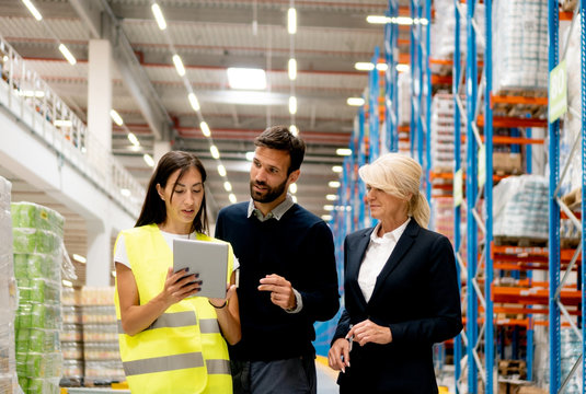 Warehouse staff meeting