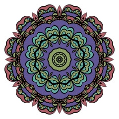 Abstract Flower design Mandala. Decorative round elements. Oriental pattern, vector illustration.