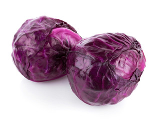 Obraz premium Purple cabbage isolated on white background