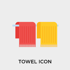 Towel icon vector sign and symbol isolated on white background, Towel logo concept