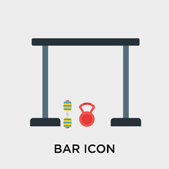 Bar icon vector sign and symbol isolated on white background, Bar logo concept