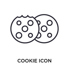 Cookie icon vector sign and symbol isolated on white background, Cookie logo concept