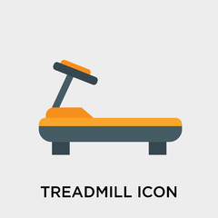 Treadmill icon vector sign and symbol isolated on white background, Treadmill logo concept