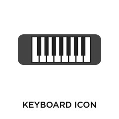 Keyboard icon vector sign and symbol isolated on white background, Keyboard logo concept