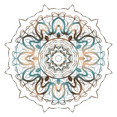 Decorative round ornament. Anti-stress therapy pattern. Vector illustration for design.