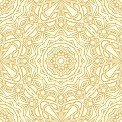 Beautiful fantasy flower ornament. seamless art-deco pattern. vector illustration. for design, wallpaper, invitation