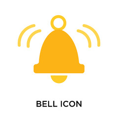 Bell icon vector sign and symbol isolated on white background, Bell logo concept