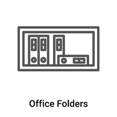 Fototapeta na wymiar Office Folders icon vector sign and symbol isolated on white background, Office Folders logo concept
