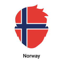 Norway icon vector sign and symbol isolated on white background, Norway logo concept