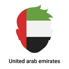 United arab emirates icon vector sign and symbol isolated on white background, United arab emirates logo concept