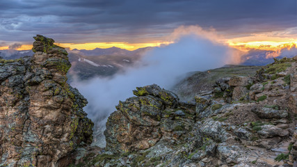 Rock Cut Foggy Sunset