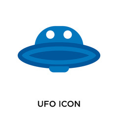 Ufo icon vector sign and symbol isolated on white background, Ufo logo concept