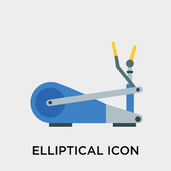 Elliptical icon vector sign and symbol isolated on white background, Elliptical logo concept