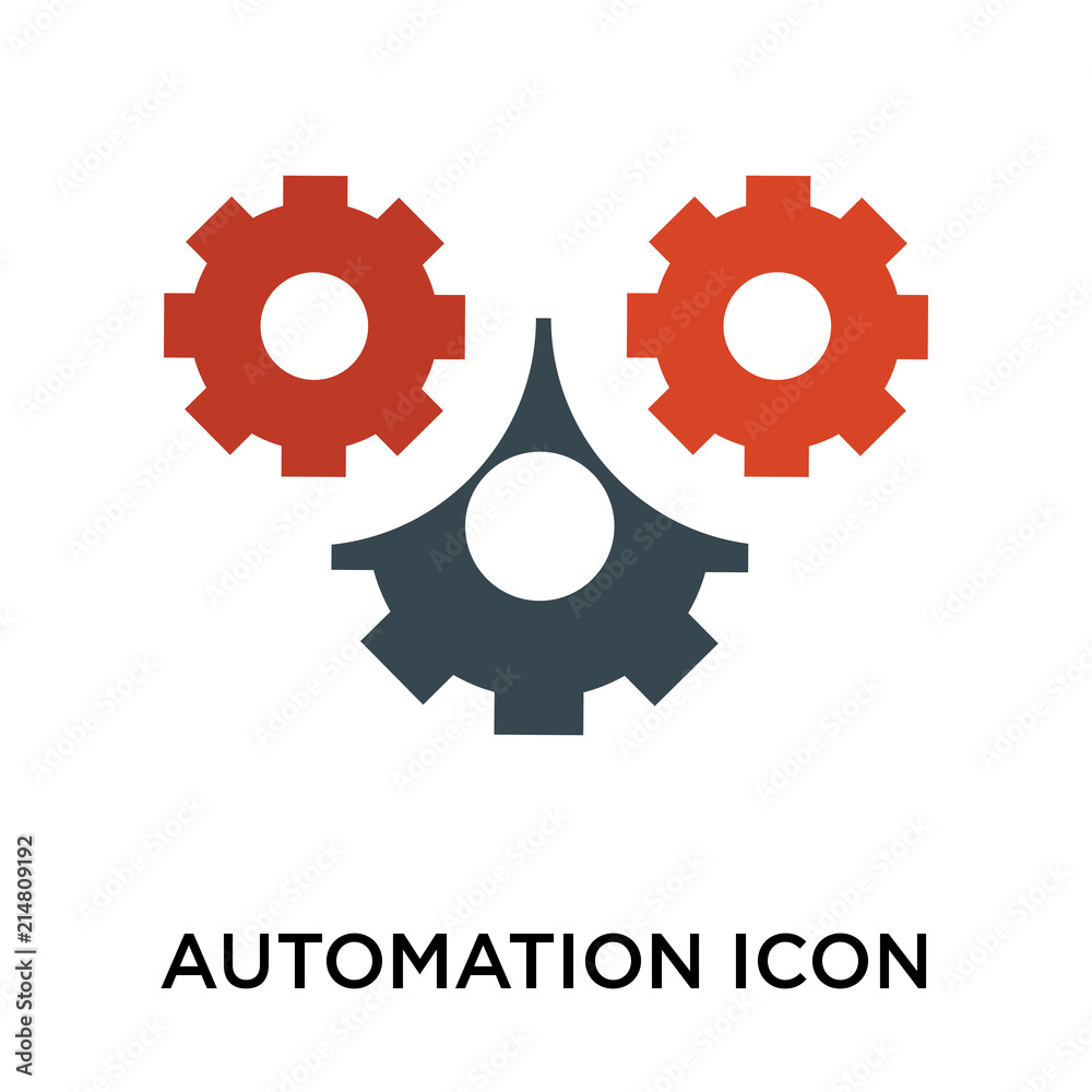 Wall mural Automation icon vector sign and symbol isolated on white background, Automation logo concept