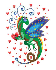 Obraz premium Little dragon of love 