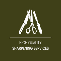 High quality sharpening services icon