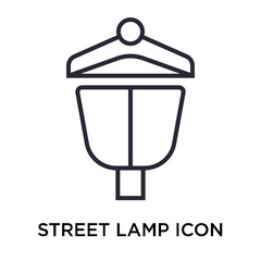 Street lamp icon vector sign and symbol isolated on white background, Street lamp logo concept