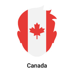 Canada icon vector sign and symbol isolated on white background, Canada logo concept