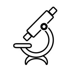Microscope Icon on white, stock vector illustration
