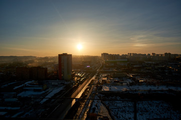 Naklejka na ściany i meble architecture of the city of Krasnoyarsk