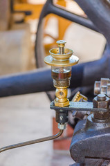 Close up of a steam engine detail