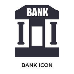 Bank icon vector sign and symbol isolated on white background, Bank logo concept