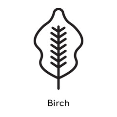 Birch icon vector sign and symbol isolated on white background, Birch logo concept