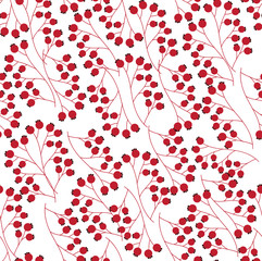 Vector illustration of autumn leaves seamless pattern. Floral organic background. Print for textile