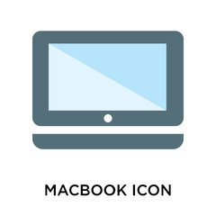 Macbook icon vector sign and symbol isolated on white background, Macbook logo concept