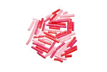 Sugar decoration for baking on white background isolation
