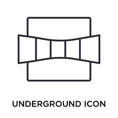 Underground icon vector sign and symbol isolated on white background, Underground logo concept