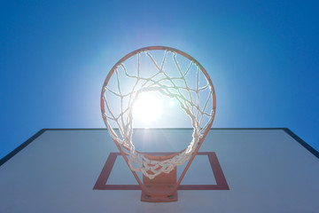 Basketball court in park in new taipei city