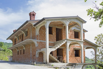 Rohbau eines Hauses in Istrien